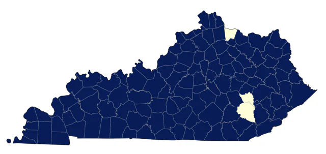 Eastern Towhee county map