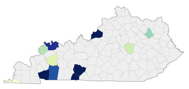 Glossy Ibis county map
