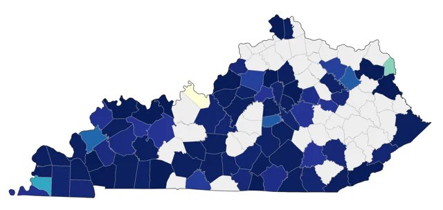Golden-winged Warbler county map
