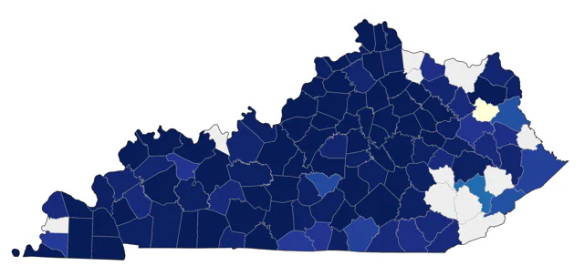 Great Horned Owl county map