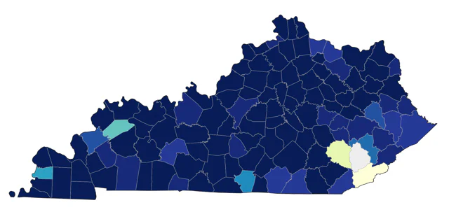 Green Heron county map