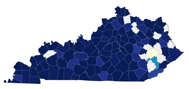 Hooded Merganser county map