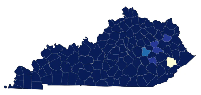 House Sparrow county map