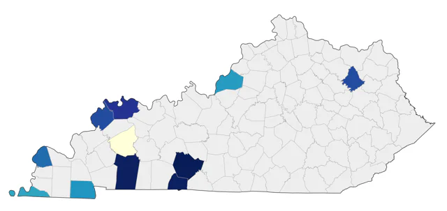 Hudsonian Godwit county map