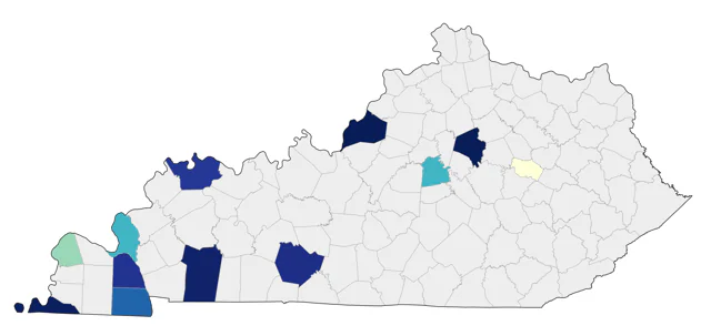 Hudsonian Whimbrel county map