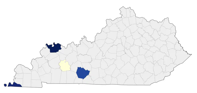 King Rail county map