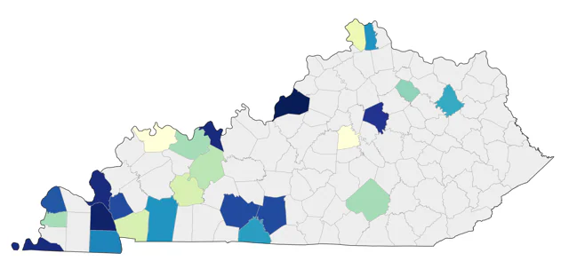 Laughing Gull county map