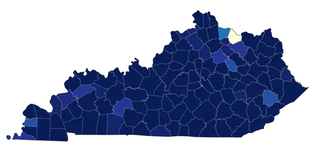 Louisiana Waterthrush county map