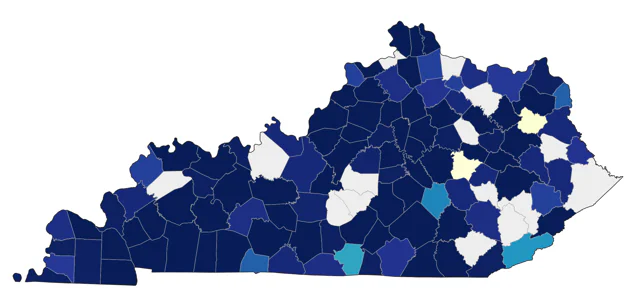 Nashville Warbler county map