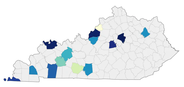 Nelson's Sparrow county map