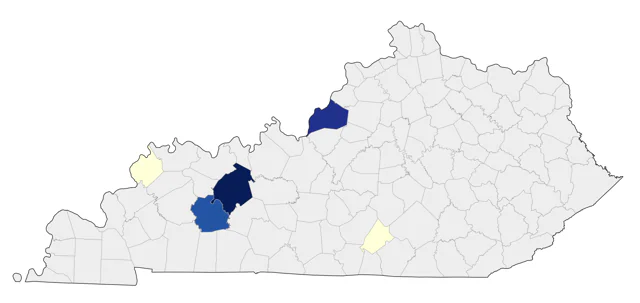 Northern Shrike county map