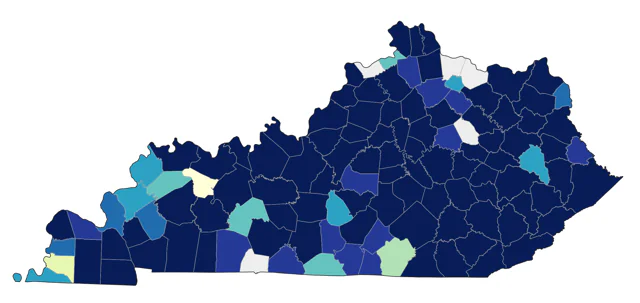 Ovenbird county map