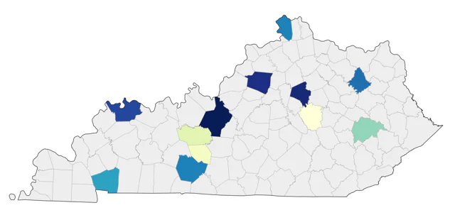 Purple Gallinule county map