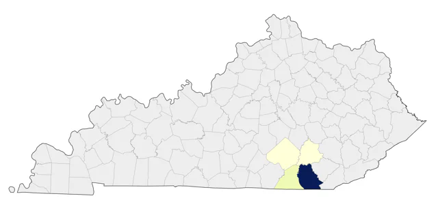 Red-cockaded Woodpecker county map