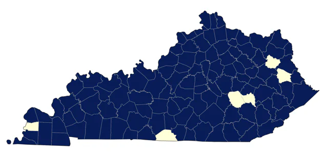 Red-tailed Hawk county map