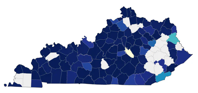 Ring-necked Duck county map