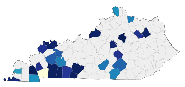 Ruddy Turnstone county map