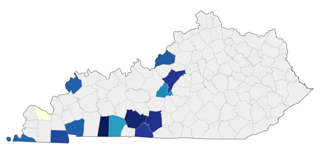 Say's Phoebe county map