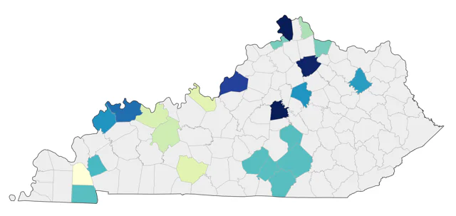 Snow Bunting county map
