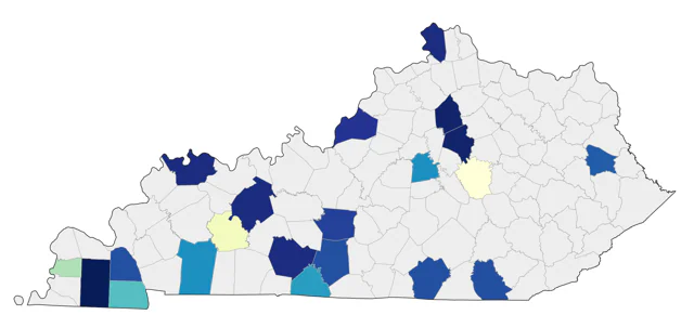 Swallow-tailed Kite county map