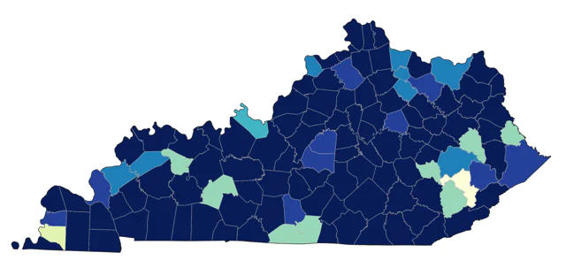 Tennessee Warbler county map