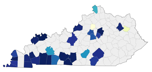Western Sandpiper county map