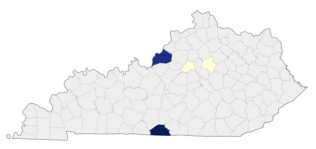Western Tanager county map