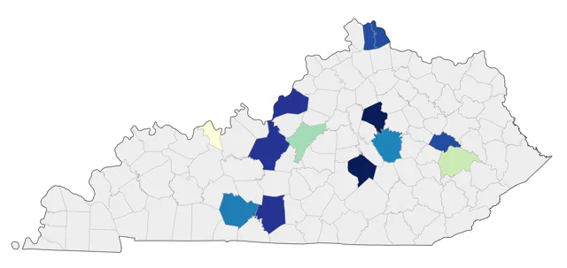 White-winged Crossbill county map