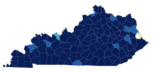 Wild Turkey county map