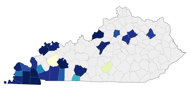 Yellow-crowned Night Heron county map