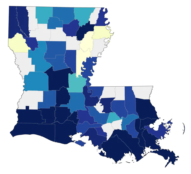 American Avocet county map