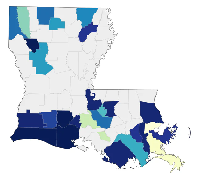 Baird's Sandpiper county map