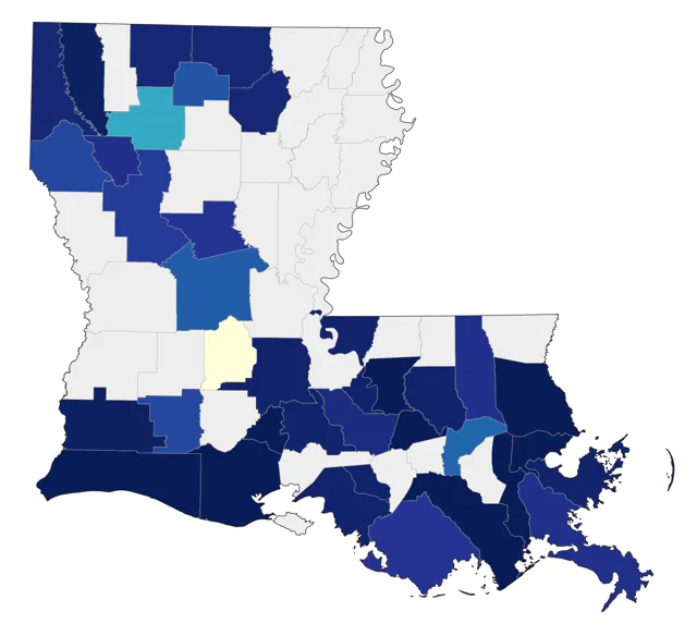 Black-billed Cuckoo county map