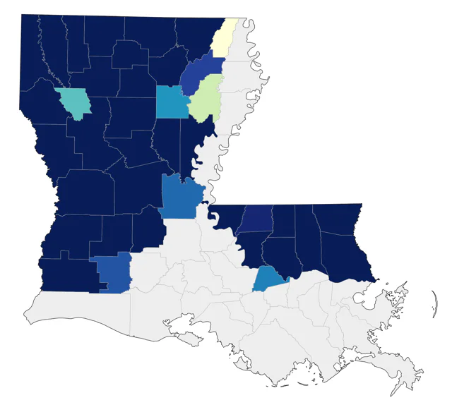 Brown-headed Nuthatch county map