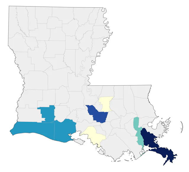 Cassin's Kingbird county map