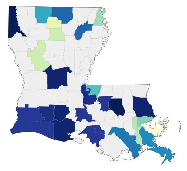 Eared Grebe county map