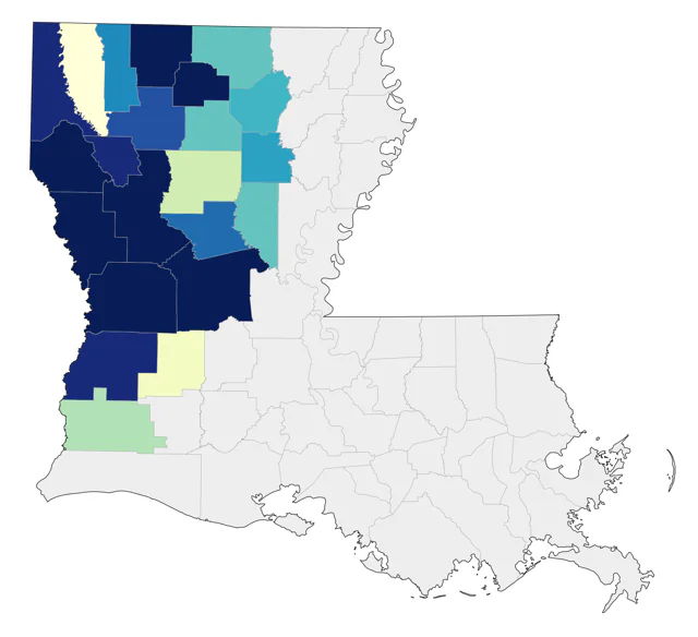 Greater Roadrunner county map