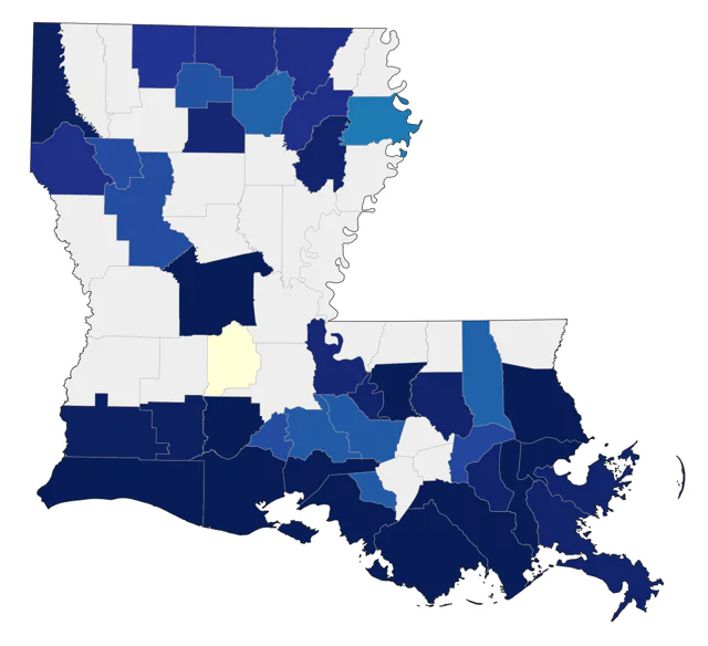 Greater Scaup county map