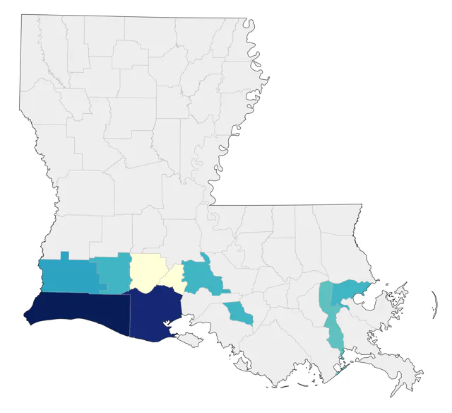 Harris's Hawk county map