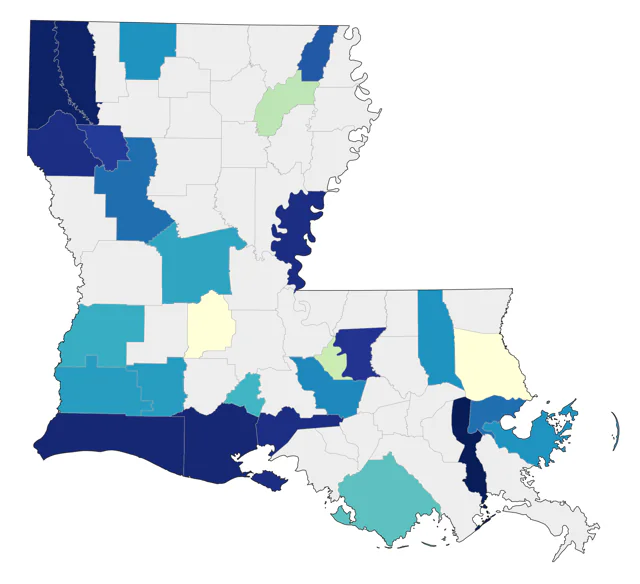 Harris's Sparrow county map