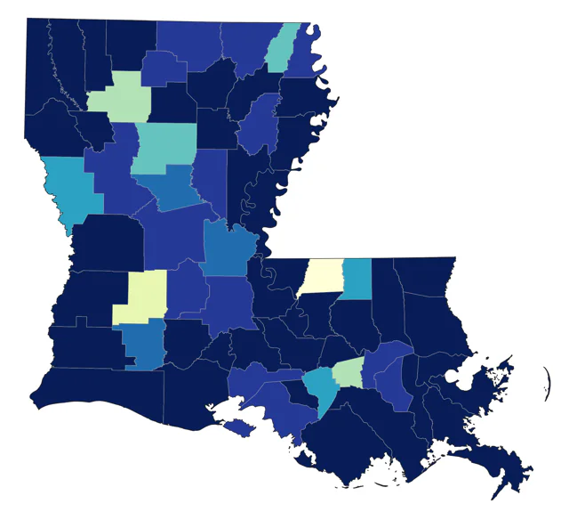 Hooded Merganser county map