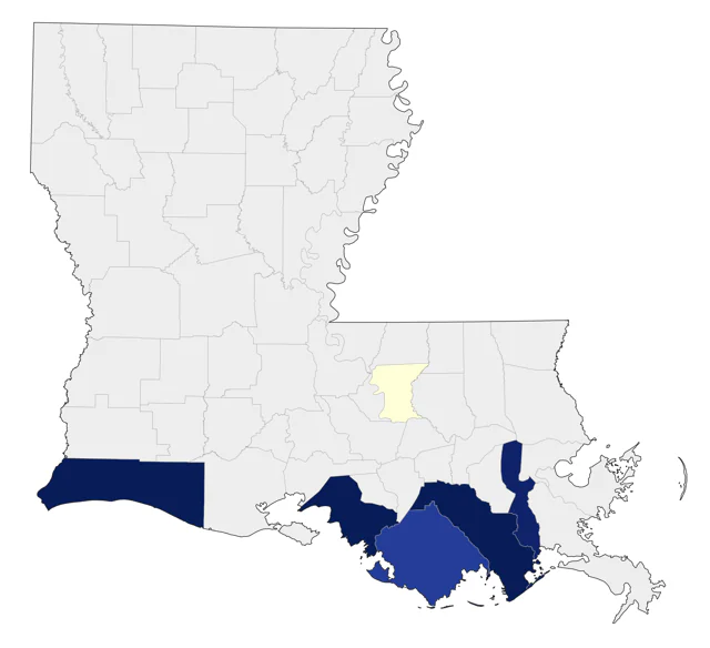 Hooded Oriole county map