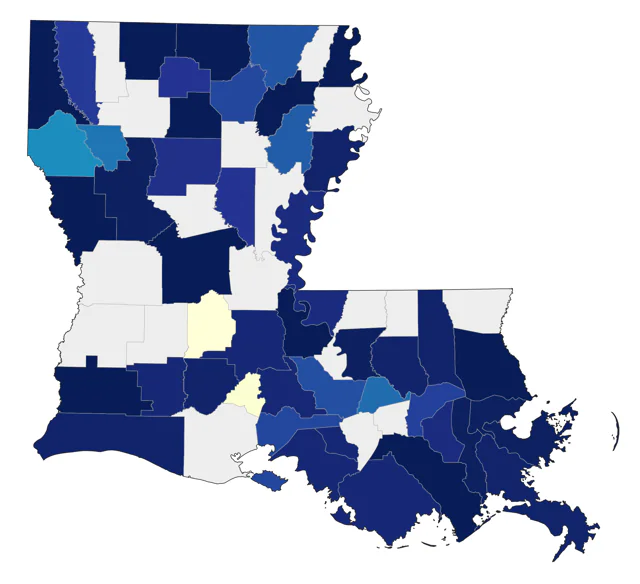 Horned Grebe county map