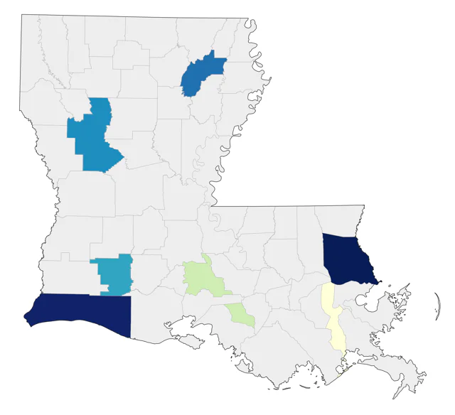 Lark Bunting county map