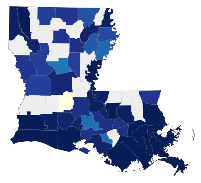 Least Tern county map