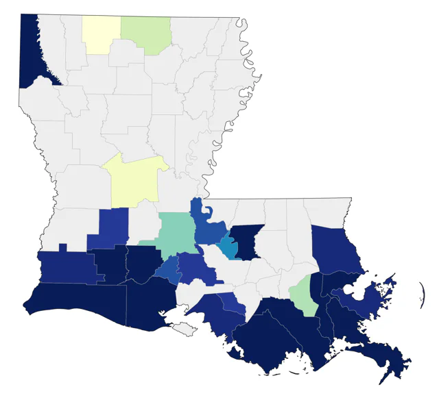Lesser Black-backed Gull county map