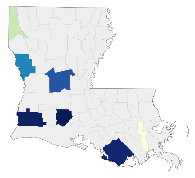 Lesser Goldfinch county map