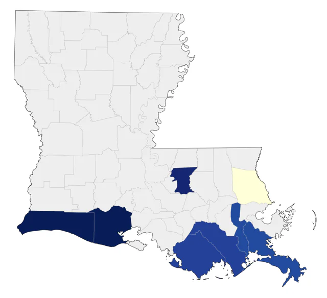 Lesser Nighthawk county map