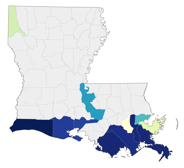 Pomarine Jaeger county map