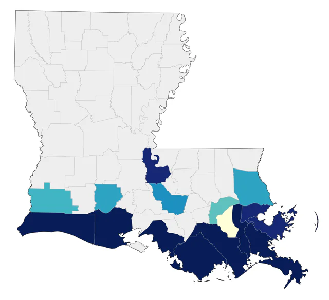 Reddish Egret county map